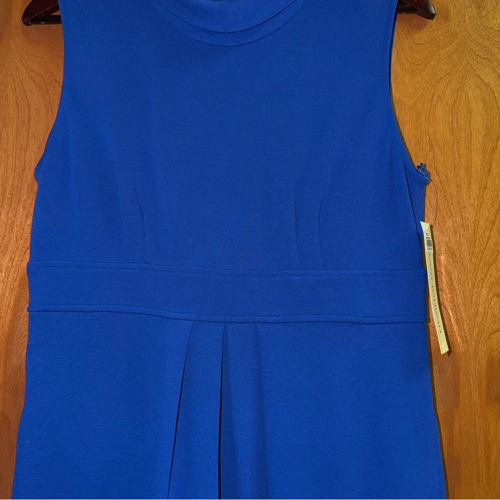Maggy London Dress Women’s Size 12 Blue Sleeveless Pockets NWT - Picture 3 of 8